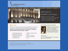Tablet Screenshot of benefitslawgroup.com